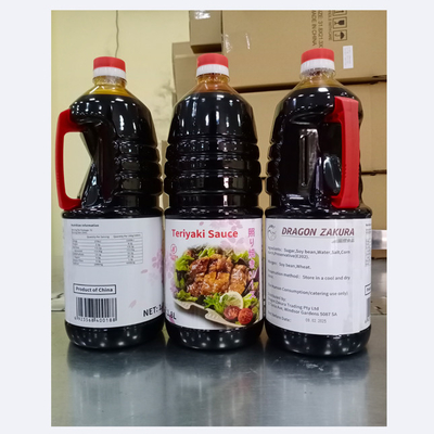Sauce Teriyaki sans additif 1.8L assaisonnement brun chinois pour le barbecue et le sushi