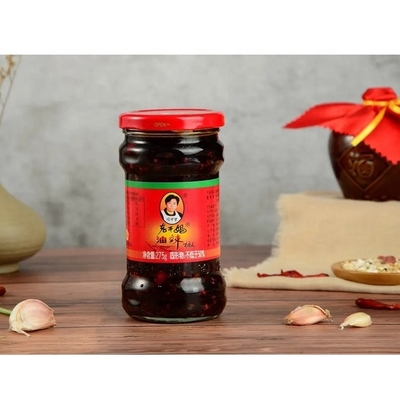 Soupe épicée Laoganma sauce au piment en bouteille en verre 210G/280G pour les épices faciles