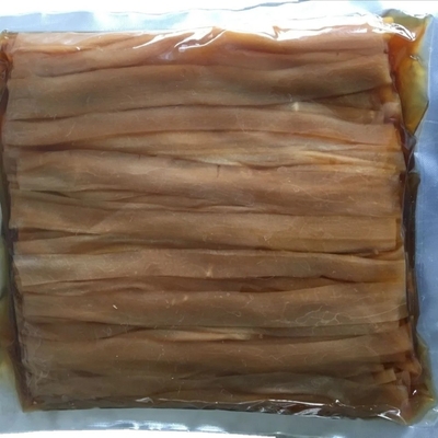 Sushi Kanpyo en épice ordinaire assaisonné avec des instructions sur le type de culture OGM