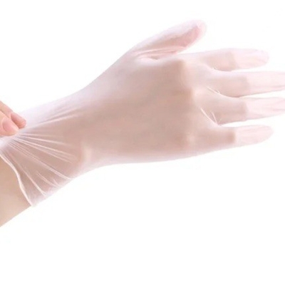 Gants en vinyle jetables en PU blanc bleu pour le sushi PE TPE pour la manipulation et la préparation des aliments