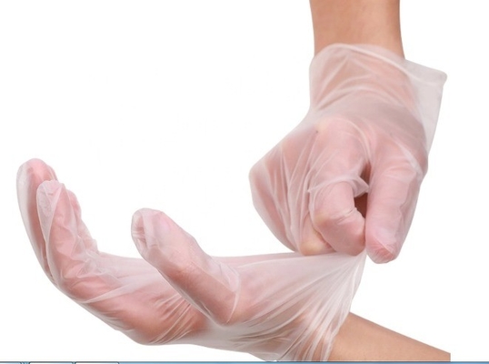 Gants en vinyle jetables en PU blanc bleu pour le sushi PE TPE pour la manipulation et la préparation des aliments