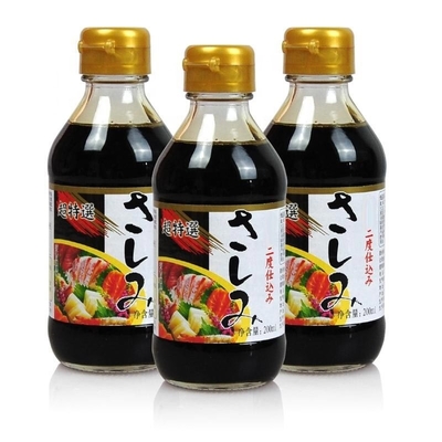 100% pureté Sauce de soja sombre Mini-sushi en forme de poisson Sachet OEM 2,6 ml 4 ml 8 ml 15 ml 200 ml