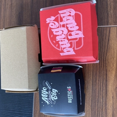 Boîte de papier à soupe de hamburgers à étanchéité 17*10,3*3,6 cm avec plateaux de soupe