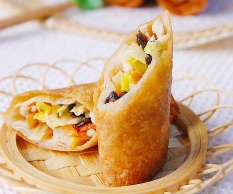 Enveloppe de rouleau de printemps pour aliments chinois congelés avec une durée de conservation de 24 mois dans un entrepôt congelé