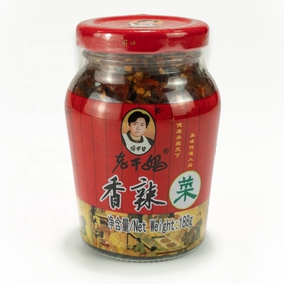Laoganma 280g Bouteille en verre GK Wagyu Viande de bœuf Sriracha Sauce au chili chaud CHILI Huile rouge Brix % 0