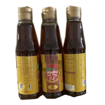 Huile de soja de graines de sésame saine 18L pure mélangée mélangée pour la cuisson 24*150ml/t